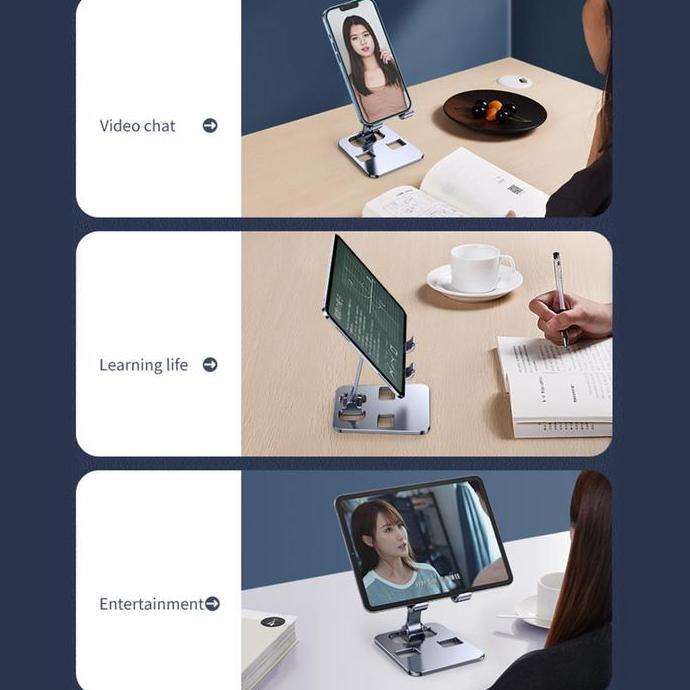 Phone Holder Meja | Holder Tablet | Bahan Alumunium Dudukan  HP Stand
