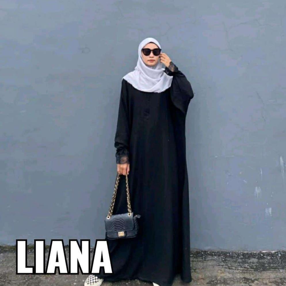 SUPER SALE Gamis Terbaru Abaya Hitam Jetblack Athifah BUSUI Turkey Polos Simple Dress Muslim Wanita 