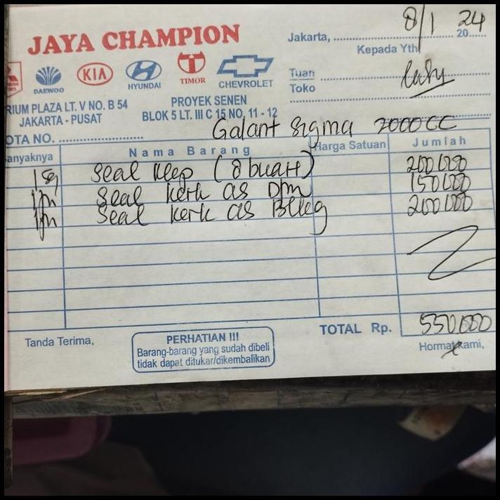 BEST DEAL PAKET MITSUBISHI GALANT SIGMA 2000CC  TAHUN. 1978-1981 