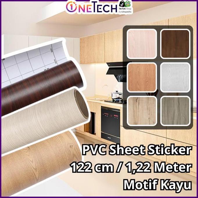 WHESTLI PVC SHEET RONA STIKER PELAPIS FURNITURE MOTIF KAYU STICKER PELAPIS FURNITUR MEJA LEMARI RAK