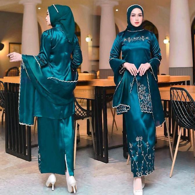Nikita Set Melayu Bordir(Setelan Baju+Rok+Selendang)