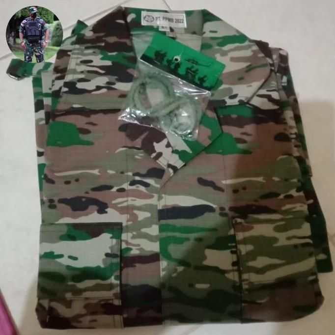 Baju Seragam Pdl Loreng Matra Darat - PDL Loreng TNI jatah terbaru Pria Wanita Baju PDL Panjang + Ce