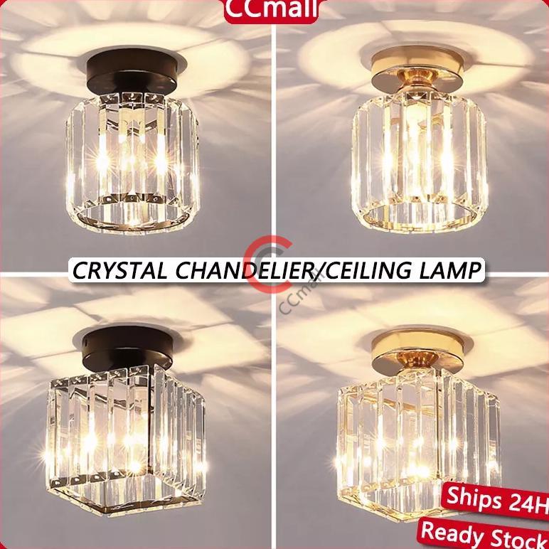 Lampu Gantung Lampu Plafon Gantung Kristal Minimalis Lampu kristal plafon rumah Lampu ceiling modern