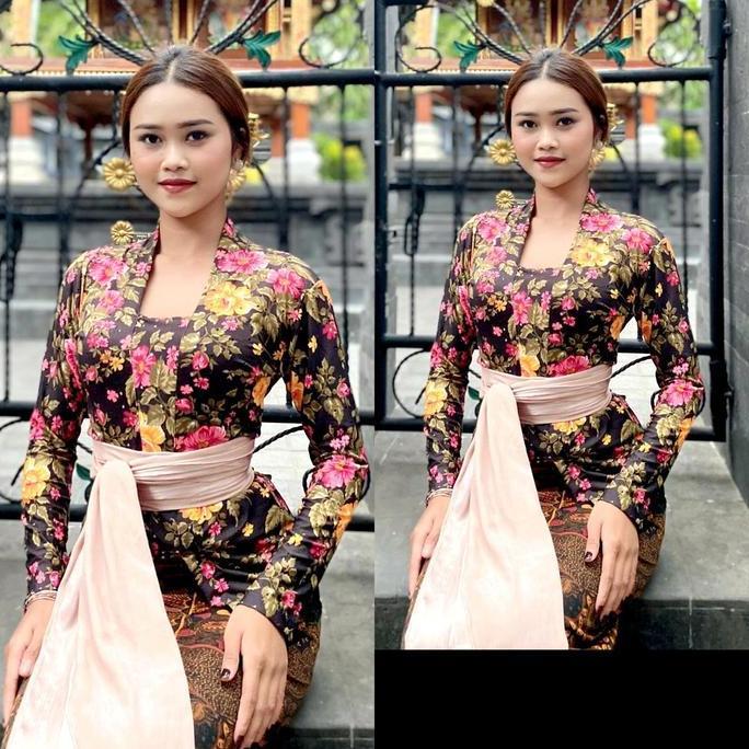 Atasan Baju kebaya Bunga kebaya kaos bali flower lengan panjang SM