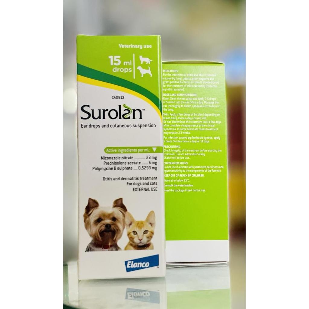 Surolan obat tetes telinga hewan 15ml