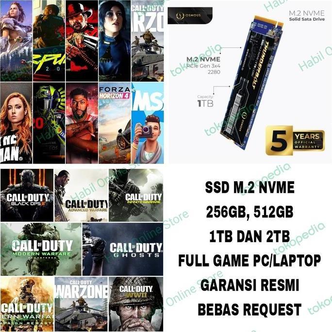 NEW SSD M.2 NVME 256GB 512GB 1TB 2TB FULL GAME PC/LAPTOP GARANSI RESMI