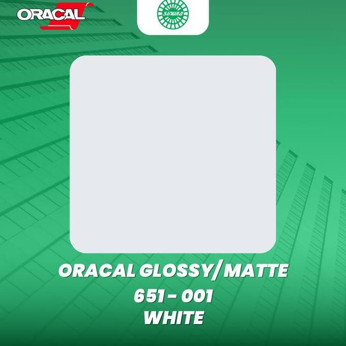 Sticker Oracal 651-010 WHITE / PUTIH (GLOSSY/MATTE)
