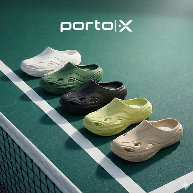 Porto X Sandals - Jean Clogs Sandal Sport Recovery Resting Olahraga Adaptifoam Premium