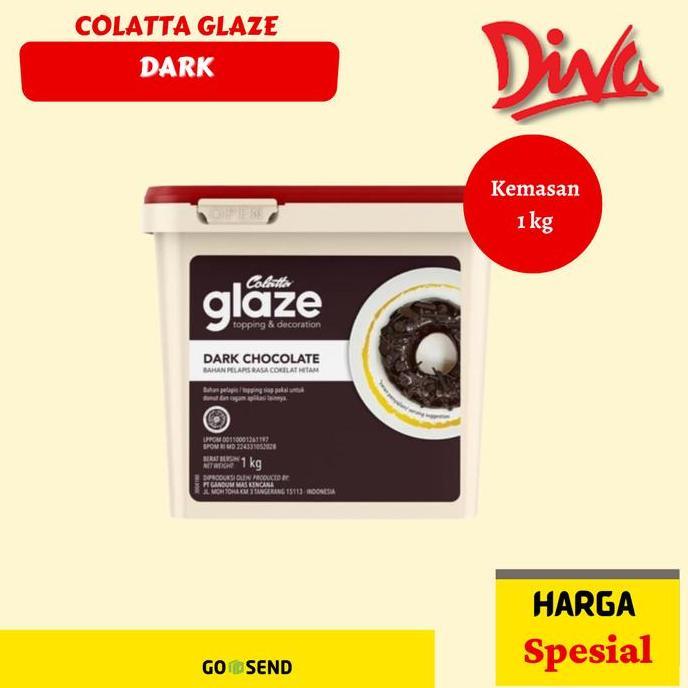 Colatta Glaze Dark 1 kg topping donat Coklat