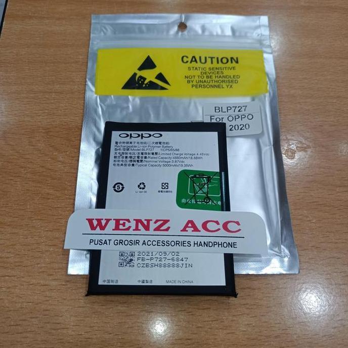 BEBAS ONGKIR - Baterai Batre Battery Oppo A5 2020 BLP 727 BLP727 BLP-727 Original