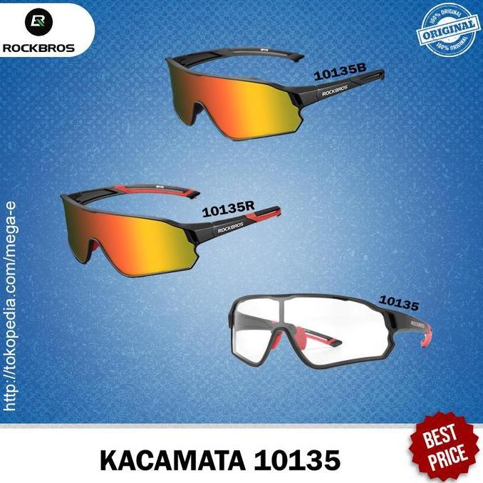 Kacamata Sepeda Gowes ROCKBROS Original Photocromic Hitam Full Frame