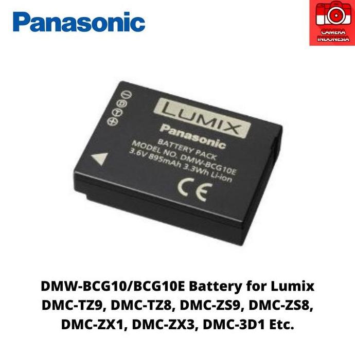 Baterai DMW-BCG10 BCG10E Kamera DMC-3D1 TZ6 TZ7 TZ8 TZ10 TZ18 TZ19 TZ20 TZ25 TZ30 Lumix