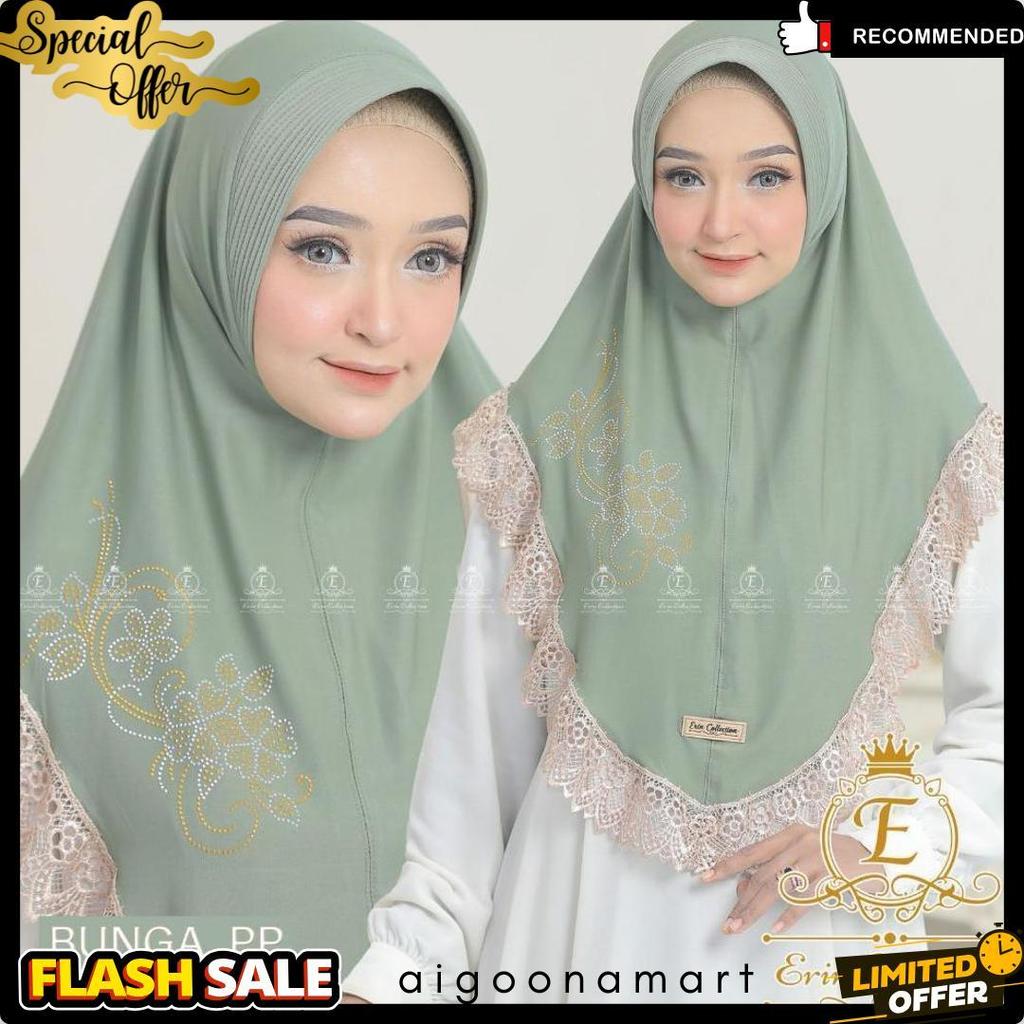 Hijab Instan Bernika Jersey Jilbab Renda Mewah Erin Collection