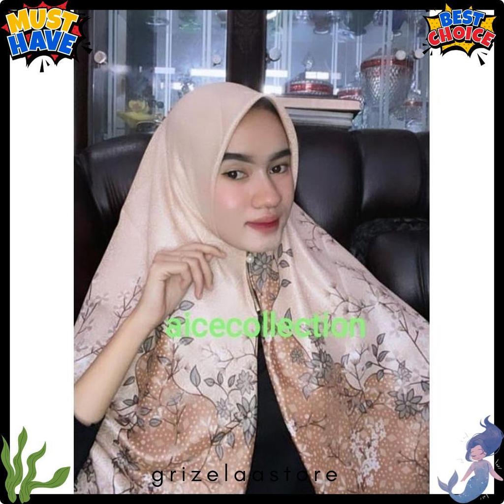 Segiempat Luxury Glamor Zipper/Kerudung Luxury Sleting By Umama