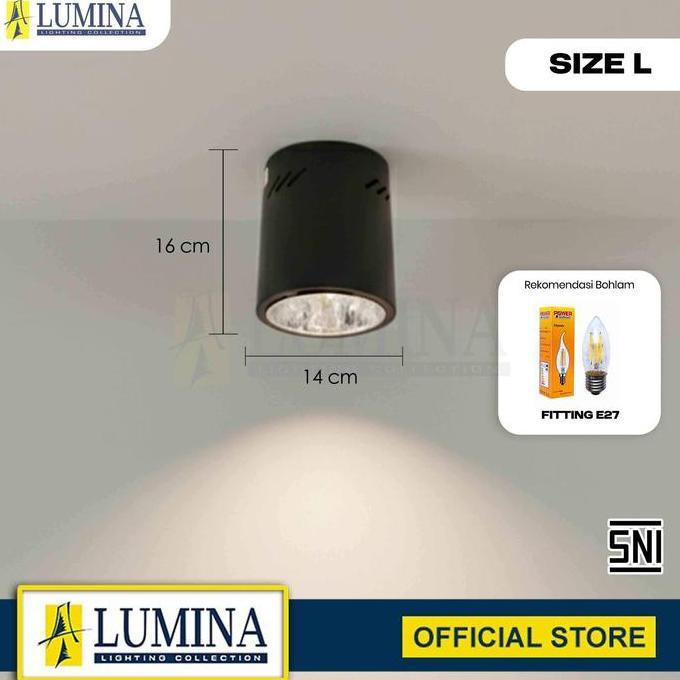 Murah Lumina - Lampu Plafon Led Hias Minimalis E27 Ceiling Lamp Besi Aluminium Modern - Jm-601 3" 4"