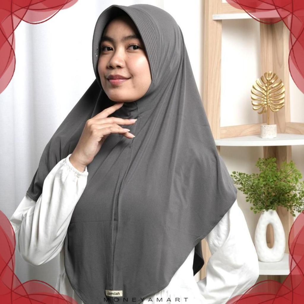 Jamilah Hijab Daily 80 Hijab Jersey Lembut Nyaman Bergo Instant Jamilah Daily