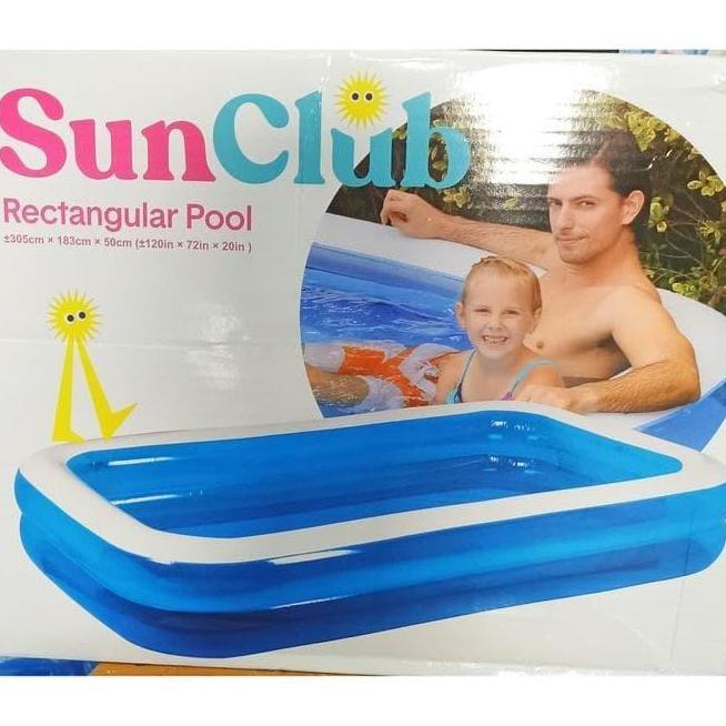 BEBAS ONGKIR - Kolam Renang Anak Kisubo 305 x 183 x 56 cm - 3 Ring Pool No KSB3000