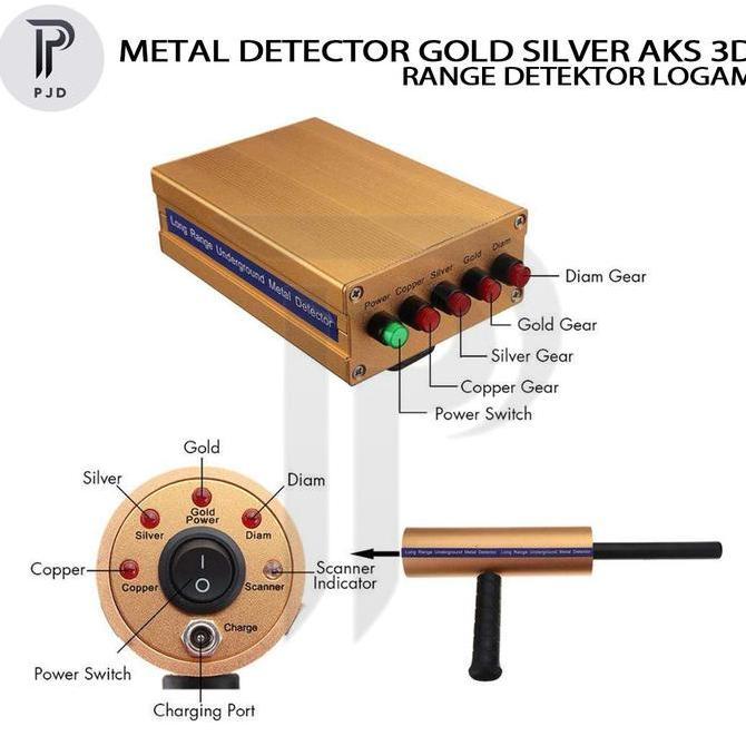 Sale Metal Detector Emas Diamond Silver Gold Aks 3D Range Detektor Logam