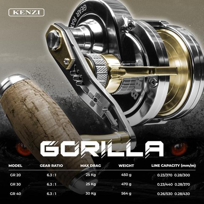 REEL KENZI GORILLA Over Head Reel Strong and Durable
