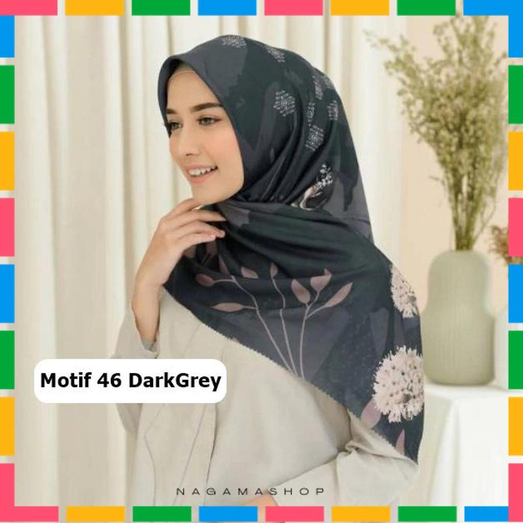 Segiempat Motif Instan Resleting Dagu / Hijab Zipper Motif Segiempat Instan