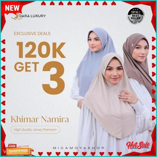 Dara Luxury | Namira | Hijab Instan Jersey Khimar Jersey Premium Hijab Menutup Dada