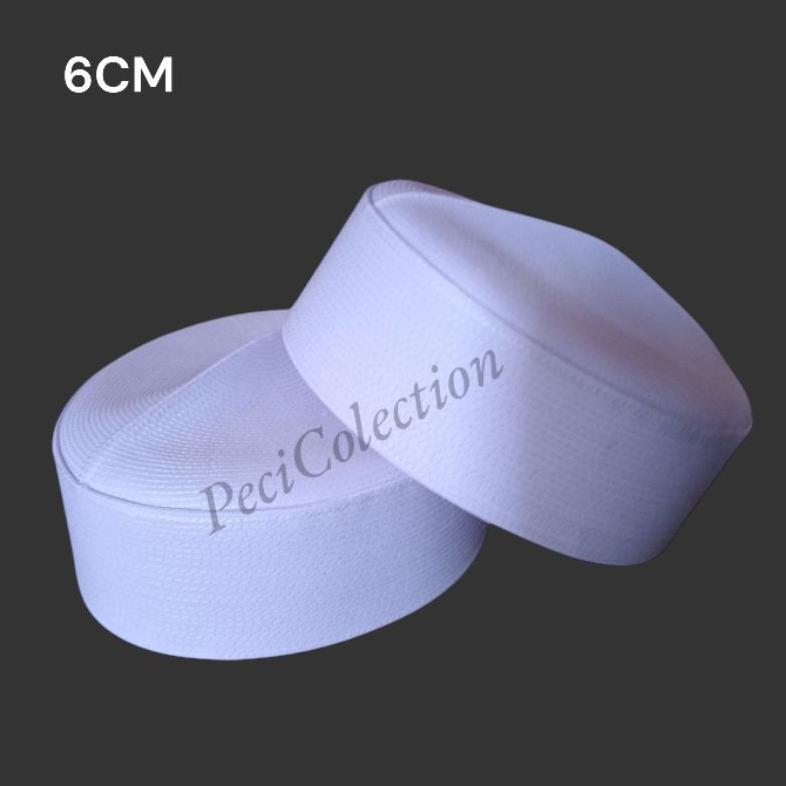HOT Peci Kopiah Putih Pendek Peci kopiah Batok Keras Peci Putih Pendek