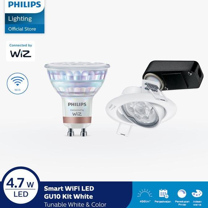 Sale Philips Lampu Spotlight Smart Wifi Led Mr16 4.7W Gu10 Bluetooth Color Rgb Gu10 Dengan Fitting D