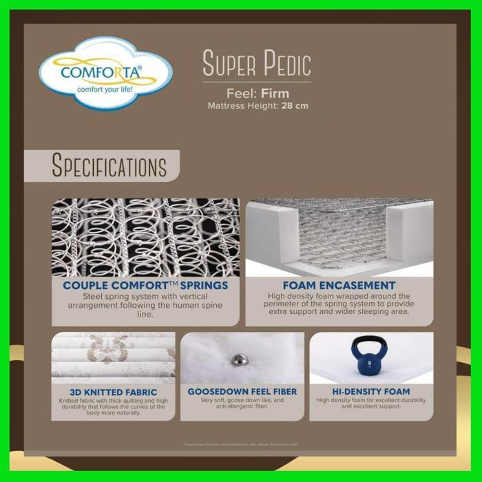 Comforta Kasur Springbed Super Pedic - Hanya Kasur 120x200