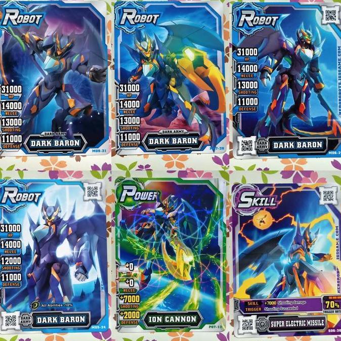 hero of robots normal DARK BARON robot / power / skill / set combo