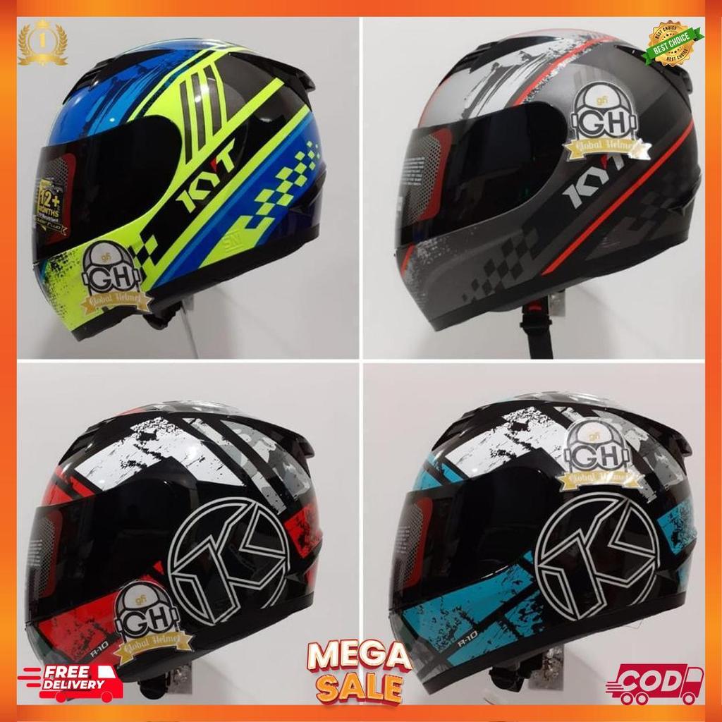 Helm Kyt R10 Series #3 & #4 All Variant R-10 Kyt R-10 Smoke Visor [H2]