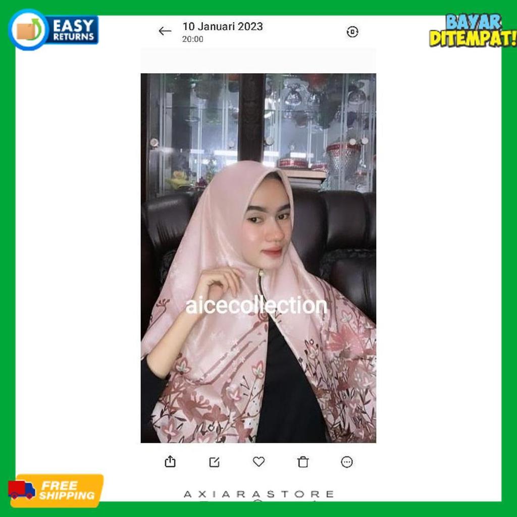 Segiempat Luxury Glamor Zipper/Kerudung Luxury Sleting By Umama