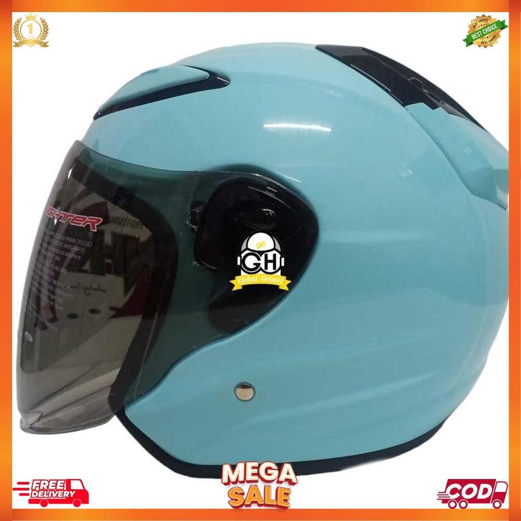 Helm Half Face Nhk R6 Nhk R-6 Solid Polos Light Tosca [H2]