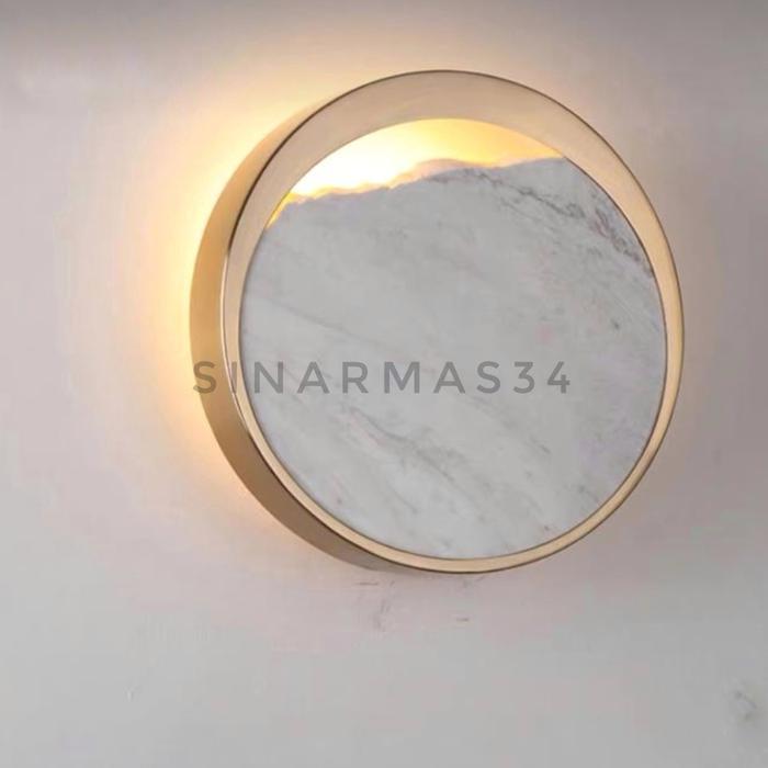 Lampu Dinding Eclipse F1322 25cm AB WallLamp Nordic Modern American