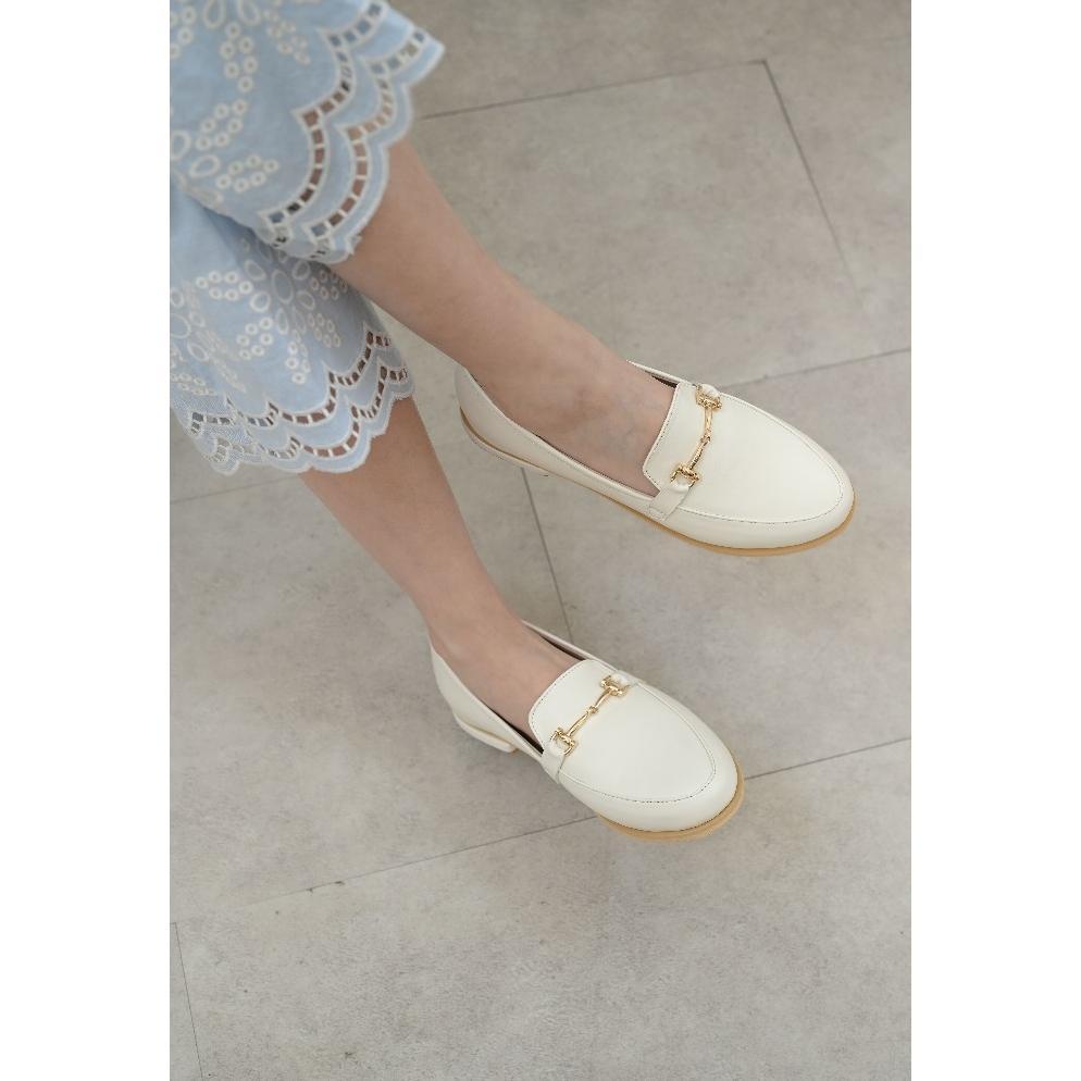 TERLARIS Vimemo Zenna - Sepatu Loafers Vintage Minimalist Slip On Shoes | Sepatu Kerja Wanita