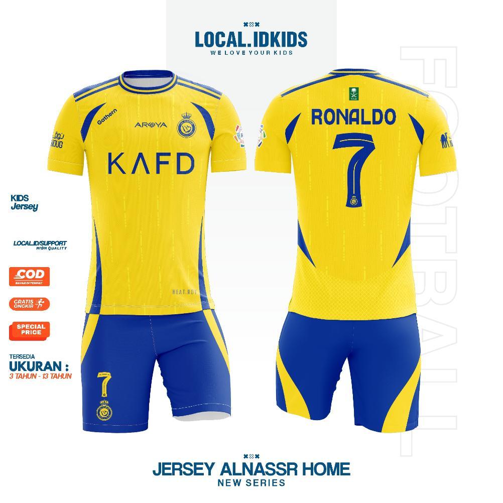 kualitas super setelan terbaru jersey al nassr home | kaos olahraga anak best seller original premiu