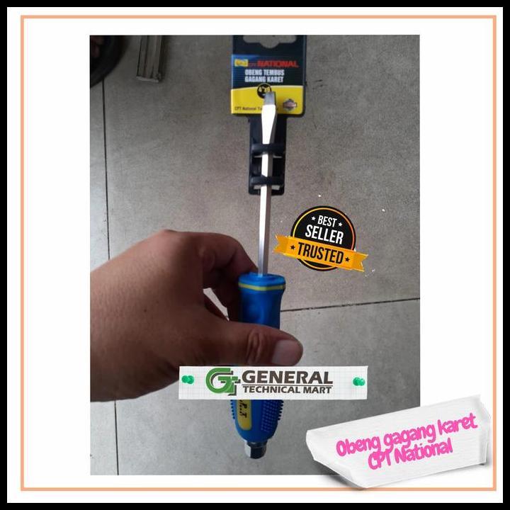 DISKON CPT NATIONAL OBENG TEMBUS GAGANG KARET PLUS MIN SCREWDRIVER 