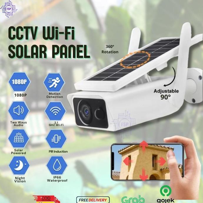 NEW KAMERA CCTV WIFI SOLAR PANEL T-13 CAMERA TENAGA SURYA WIRELESS