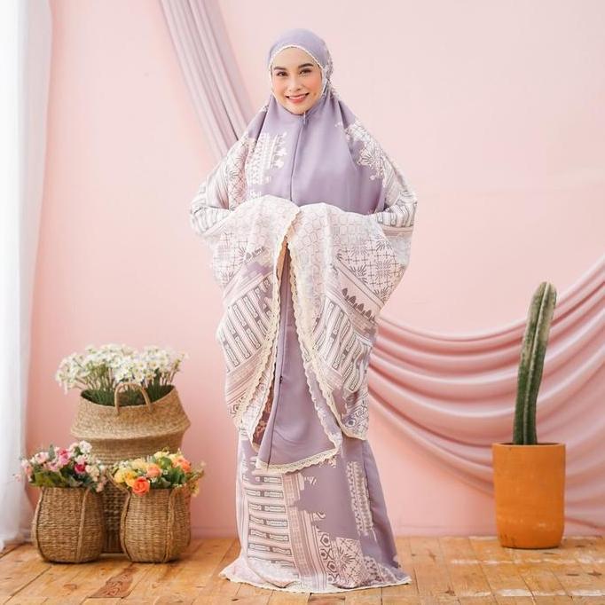 Mukena Dewasa Maxmara Luxury Premium Terbaru Motif Printing Mewah