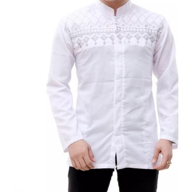 Terlaris Baju Koko Putih Remaja/Dewasa Lengan Panjang