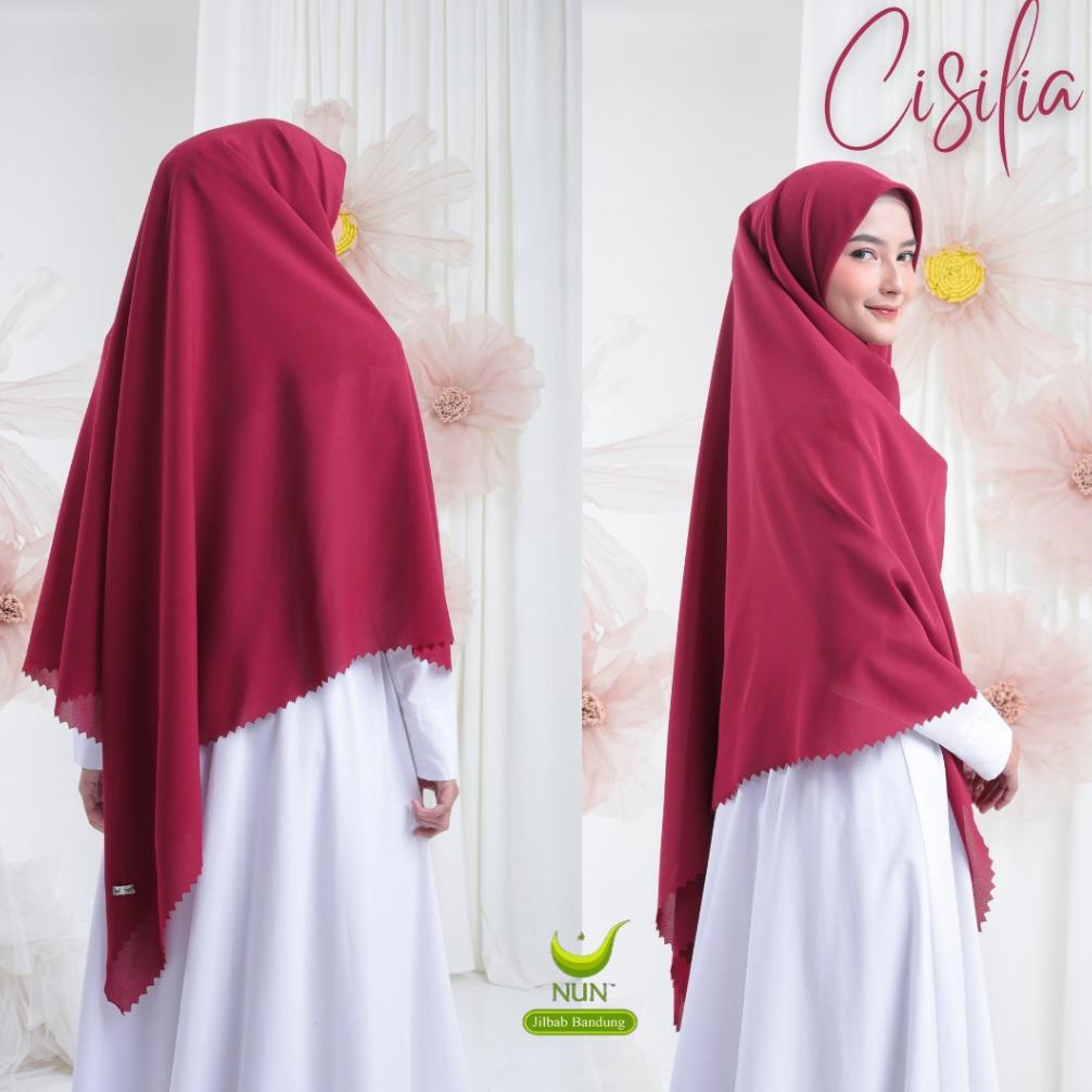 ig Promo Ramadhan Jilbab Cisilia NUN JILBAB / Segiempat instan kancing non pet / segiempat instan 13