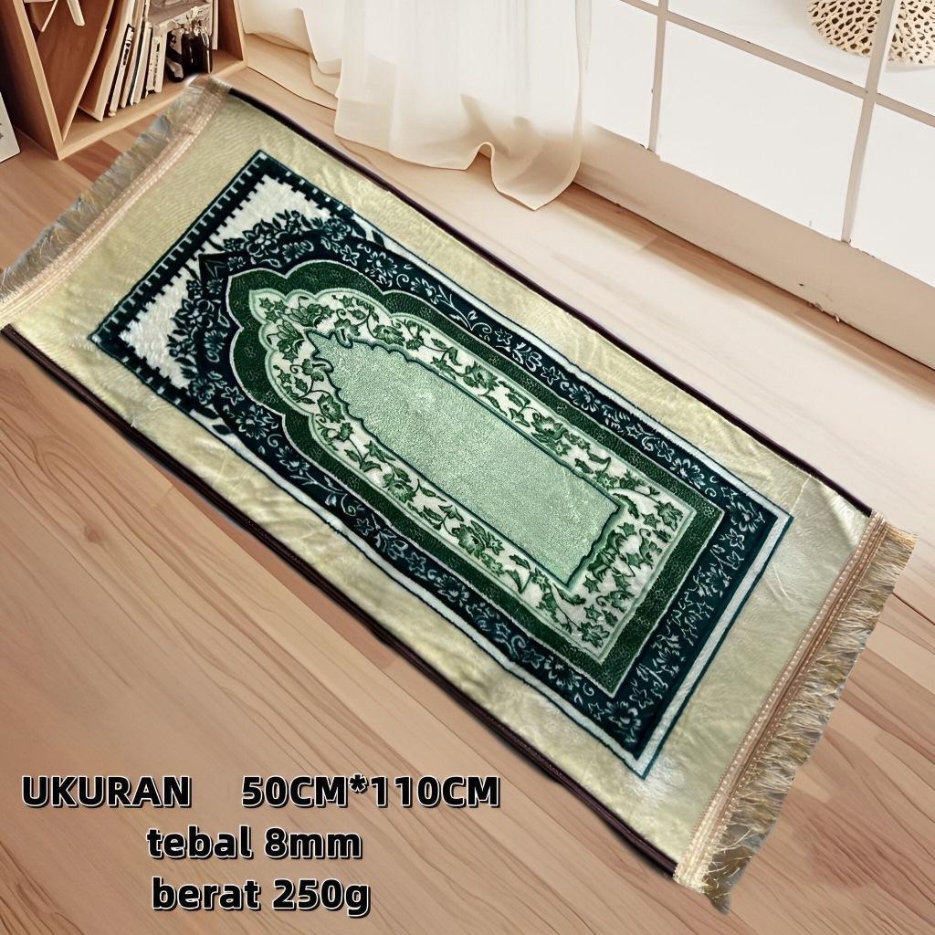 50*110Cm Sajadah Turki Premium Beludru Halus Jumbo Tebal Empuk Premium Dewasa