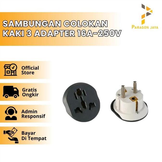 VERNIZCO Over Steker Universal  / Sambungan Colokan Kaki 3 Adapter 16A -250V