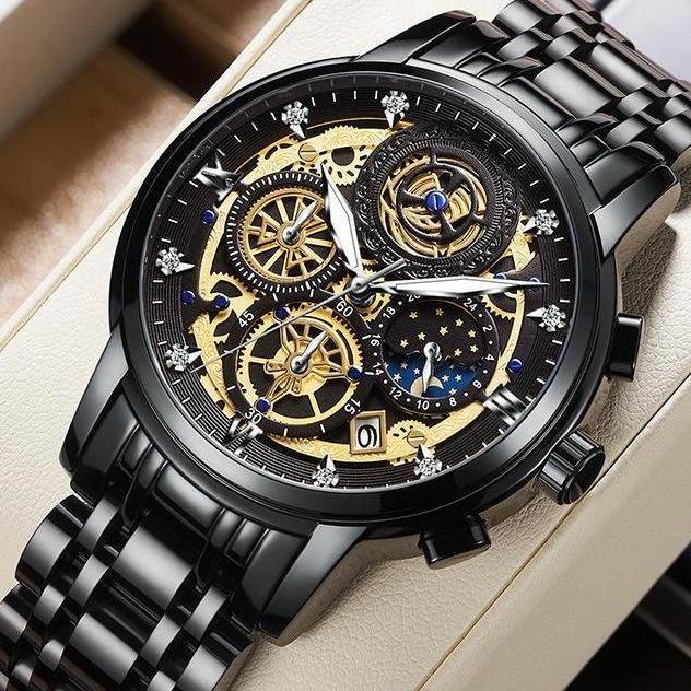 COD Jam Tangan Pria JP-17  Luxury Original Analog Sporty Full Stainless Tahan Air 3atm Jam Tangan Pr