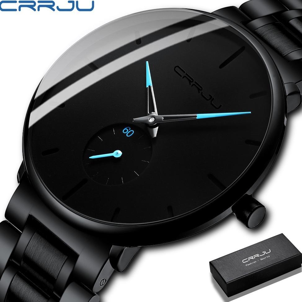 Jam Tangan Pria Original CRRJU Model 2150 Original Fashion Jam Tangan Cowok Kuarsa Tahan Air Bisa Be