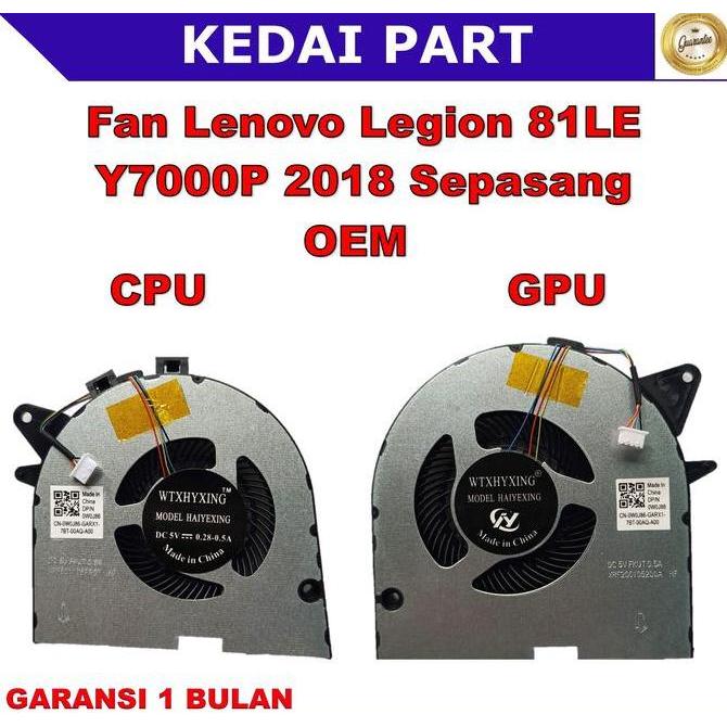 NEW Fan Lenovo Legion 81LE Y7000P Y530P Y540P Y545 2018 Sepasang OEM