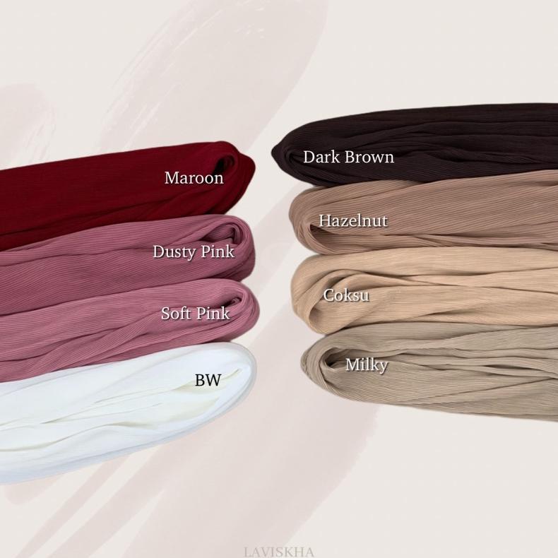 Promo Bukber SYARII PASHMINA PLISKET JUMBO BUTTONSCARVES non logo 200x80cm pleated super mini hijab 