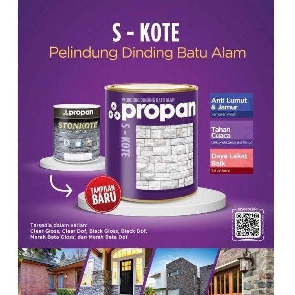 (HM) PROPAN STONKOTE CAT BATA MERAH / COATING BATA MERAH PELAPIS BATU ALAM