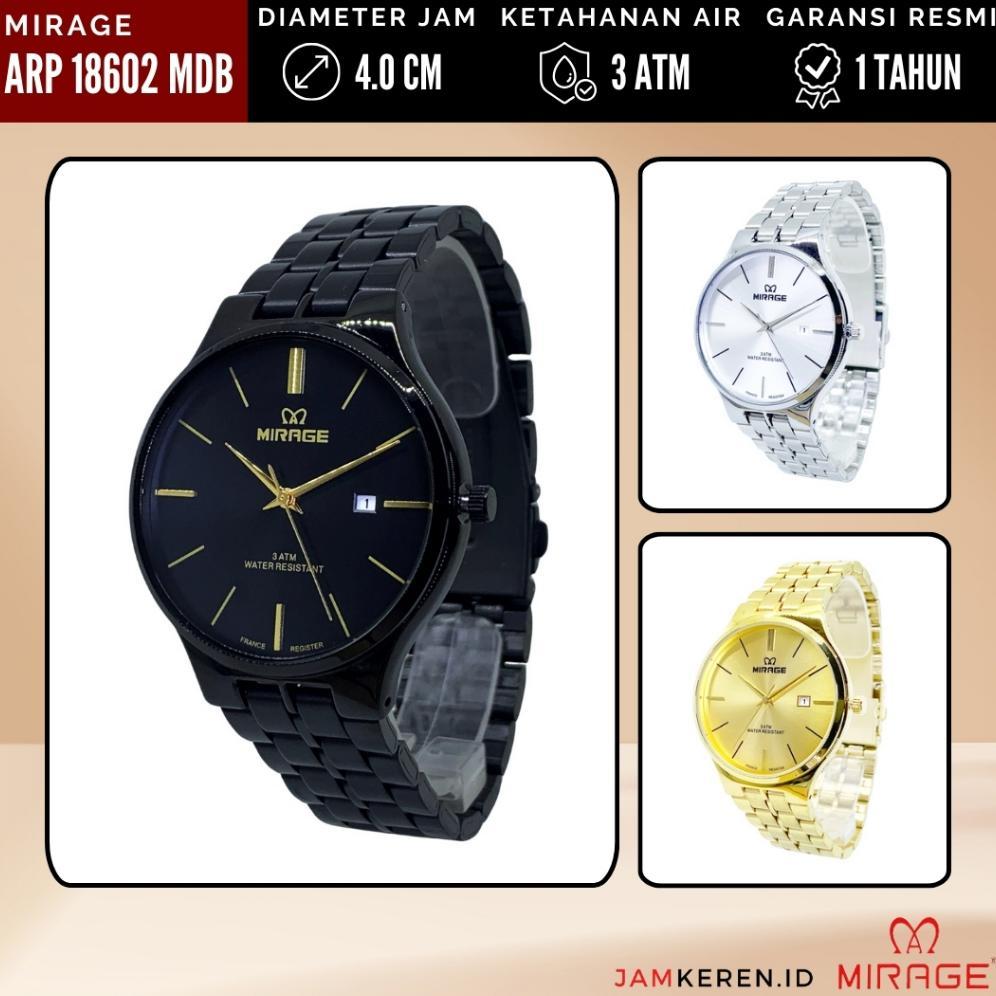 Jam Tangan Pria - Mirage - Jam Tangan Mirage Pria - ARP 18602 M Anti Air Original 100% Garansi Resmi