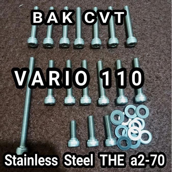 (HM) baut blok cvt vario 110 set L stainless