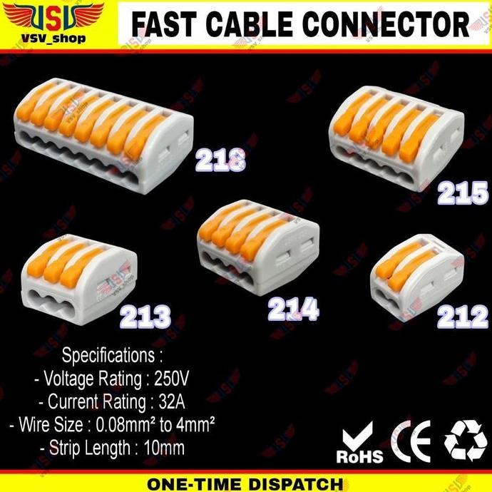 Promo Sambungan Kabel Listik Konektor Wago Terminal 8 Pin Penyambung Kabel Cod
